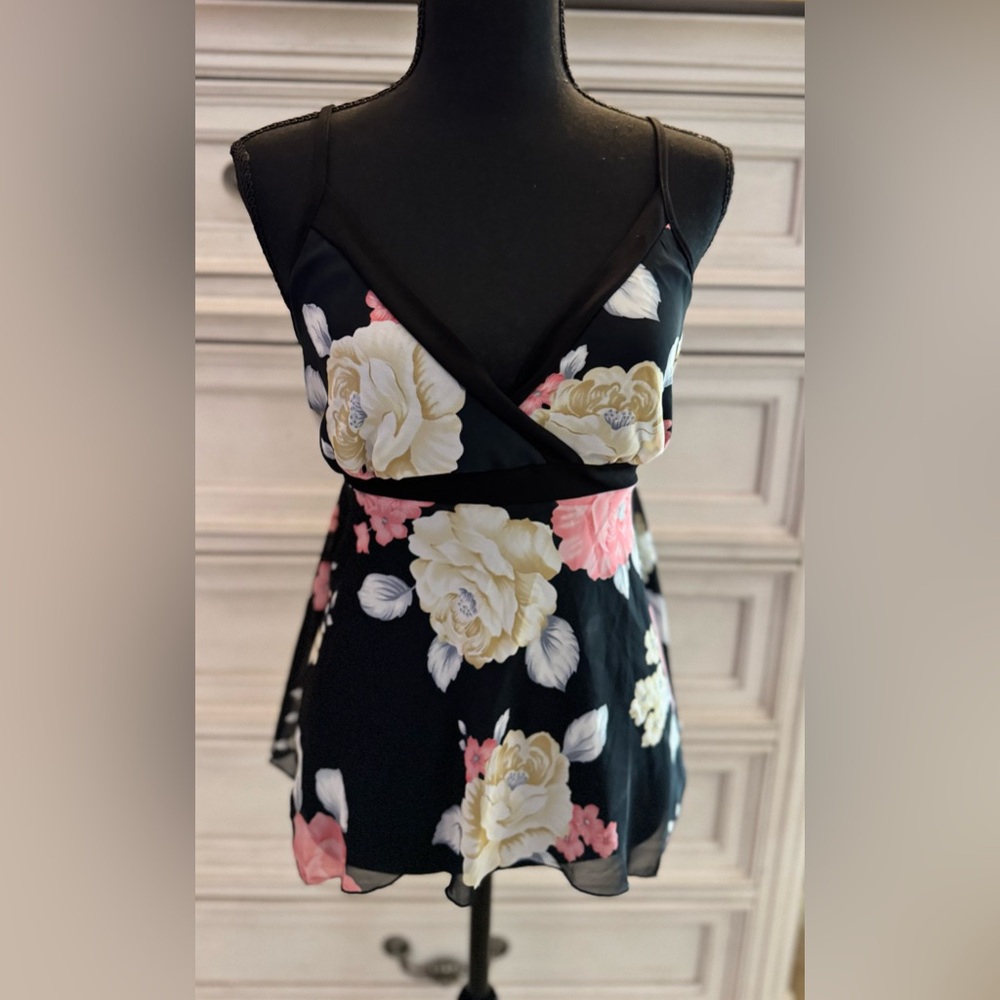 Julie's Closet Black Floral Camisole
